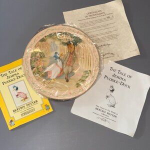 Beatrix Potter Jemima Puddle Duck Collectors Plate COA Book Warne Tale 1993 Box